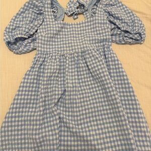 Altar'd State Light Blue Gingham Dress